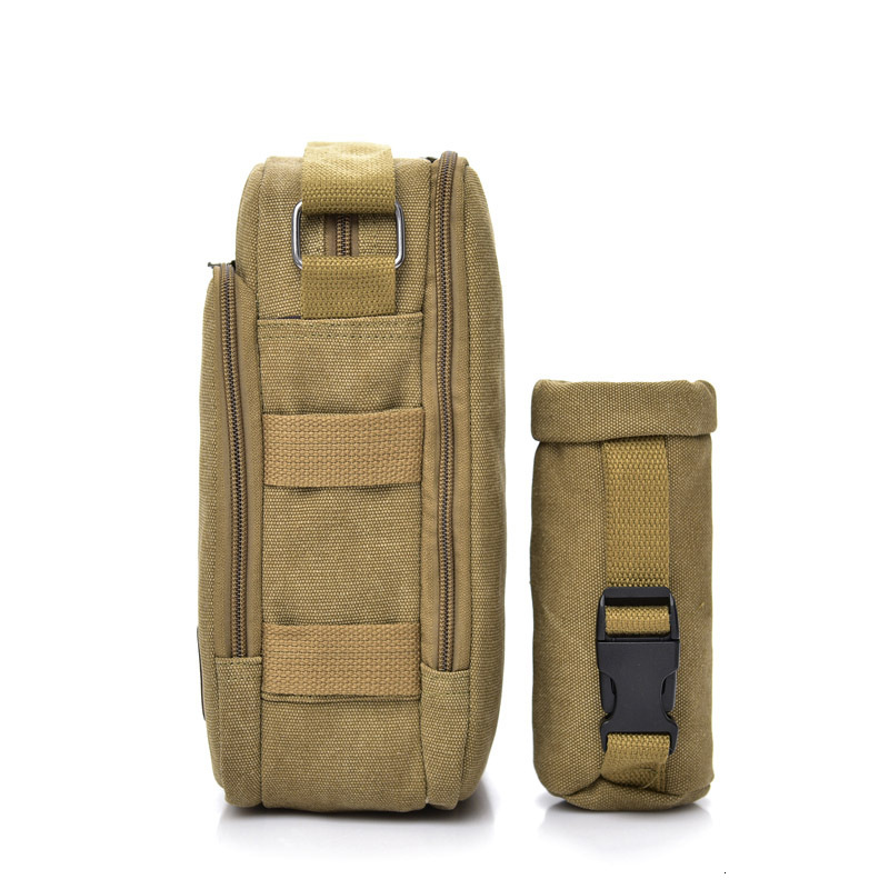 Trendy backpack workwear canvas with multiple compartments, leisure, fashionable men's one shoulder crossbody designer