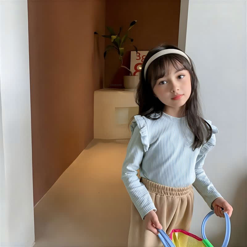 Ddmyshoesvip Girls Base Shirt For Spring And Autumn Children S Long Sleeved T Shirt Girls Inner Top Baby Hoodie Stylish Autumn Outfit