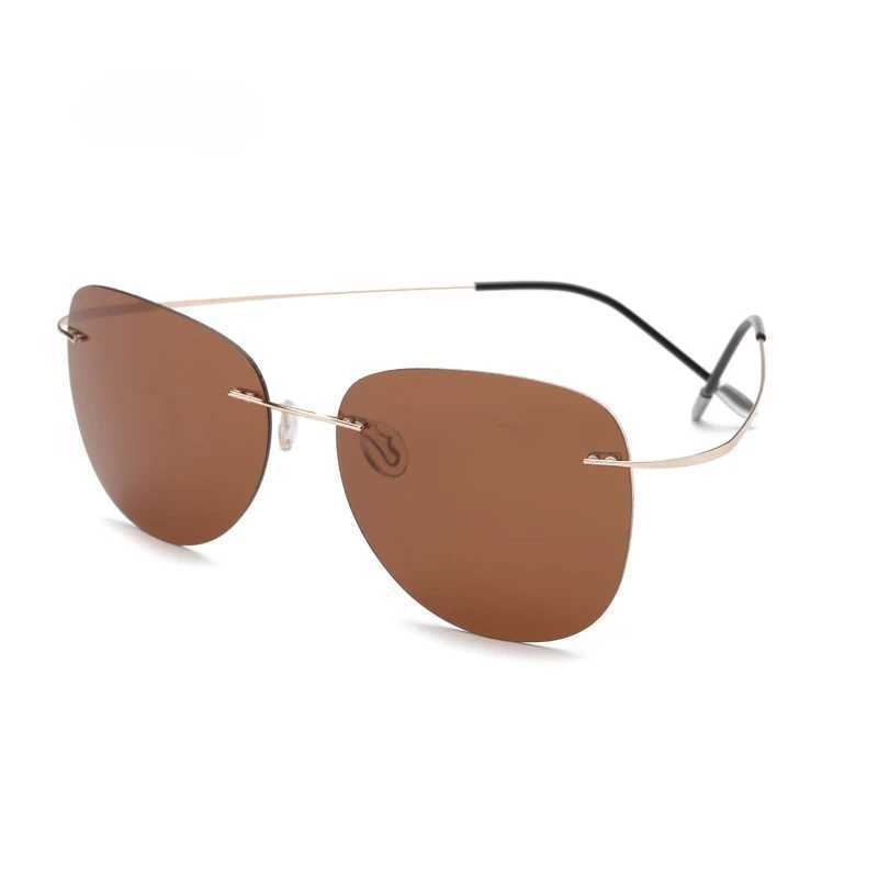 Titanium Polarized Riml Sunglasses Ultra Light Brand Designer Polarized Sunglasses Riml Gafas Mens Glasses W250315