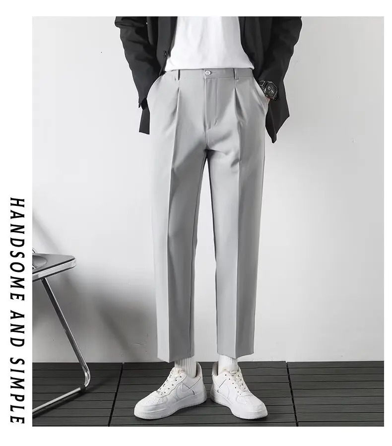 Spring and Autumn Winter Mens Social Pants Elegant Dresses Classic Trouser Set Clothing Customization 250313