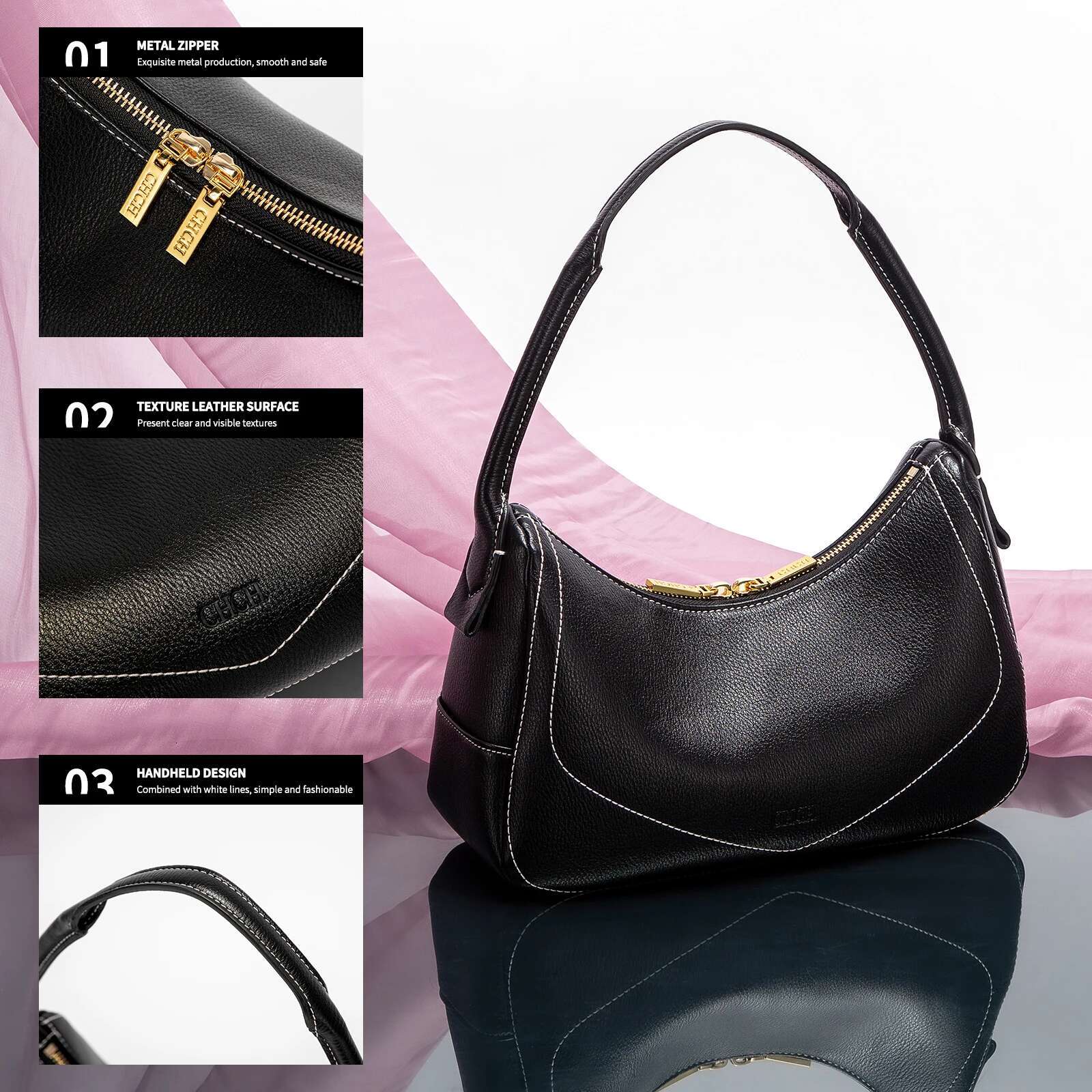 CHCH Handbag 2025 New Car Seam Dumpg Fashion Women's Shoulder Bag