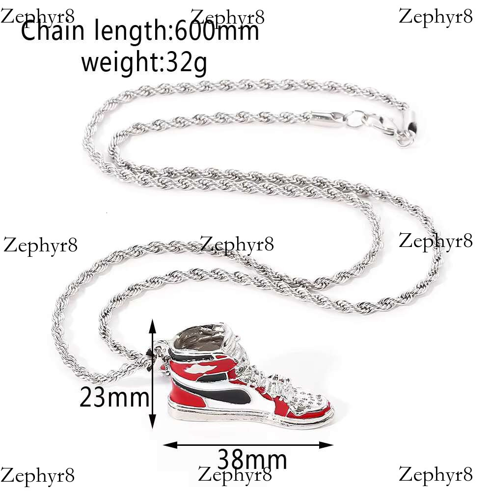 2025 New model Cool Collar Street Style Fashion Environmental Protection Punk Hiphop Rapper Men Sports Shoe Pendant Jewelry Necklace