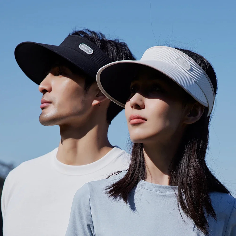 OhSunny Summer Sun Protection Cap Adjustable Empty Top Golf Hat Baseball Caps Anti-UV UPF50 Visors for Outdoor Beach Cycling 250313