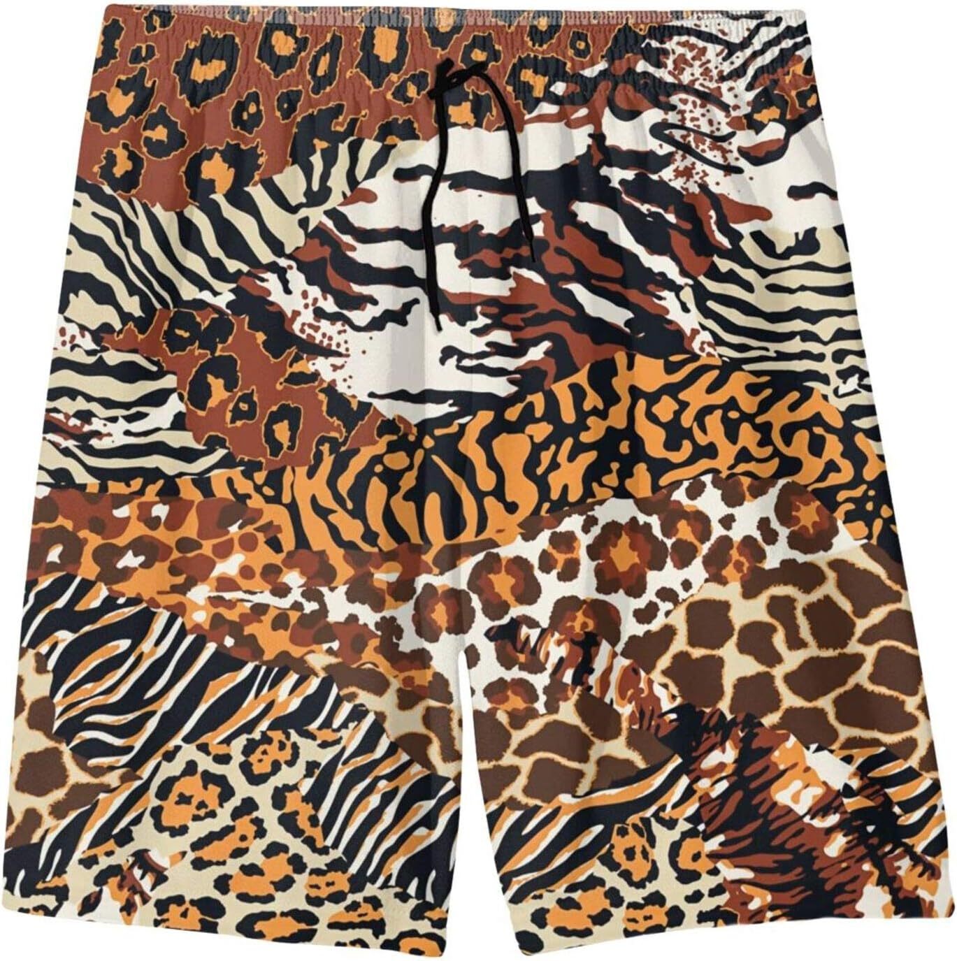 Men's Swim Trunks Wild Animal Skins Cheetah Leopard Tiger Zebra Surfing Beach Board Shorts Swimwear cool