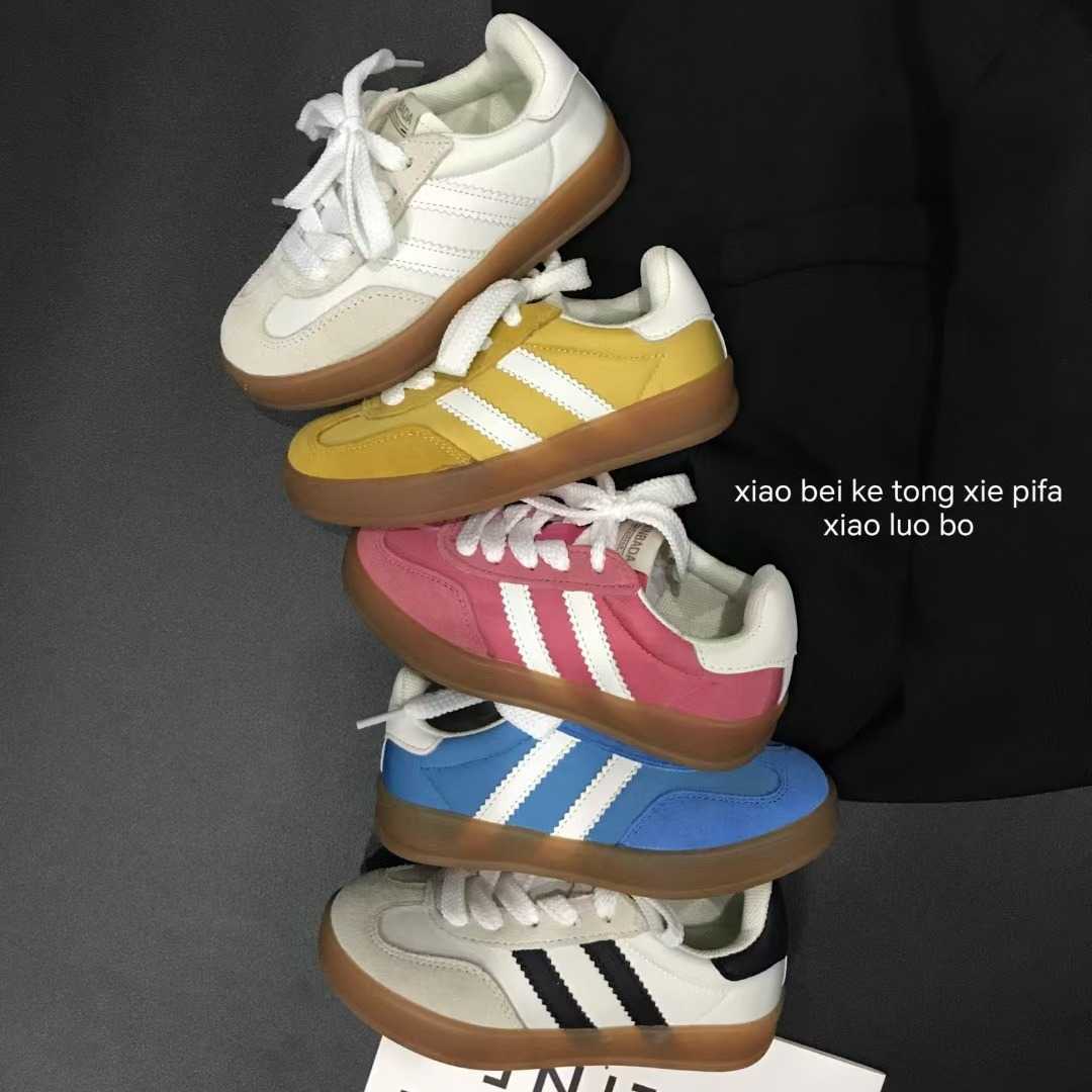 Athletic Outdoor Childrens shoes boys suede candy colored comfortable training shoes 2025 autumn new style girls and students fashionable sports boaY2