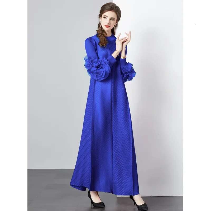 New Arrival Early Autumn Long Sleeve Ruffle Edge High Elasticity Dress
