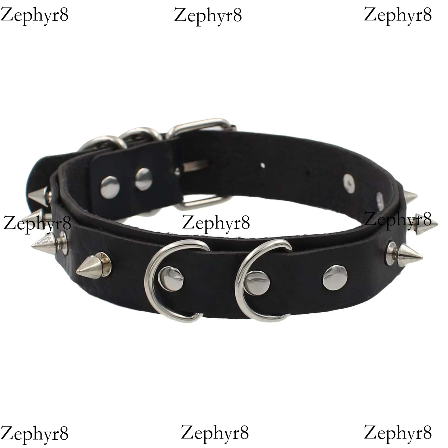 2025 New model Women Men Cool Punk Gothic Goth Spike Heart Shape Biker Choker PU Leather Collar Studded Rock Necklace