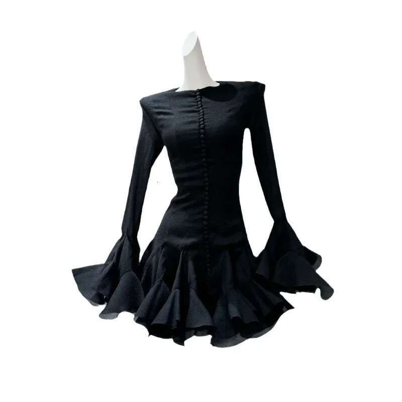 Tailor-Made Slimming Long Sleeve Women Age-Reducing Waist-Fitted French Style Adult Gift Dress For Romantic Ocns