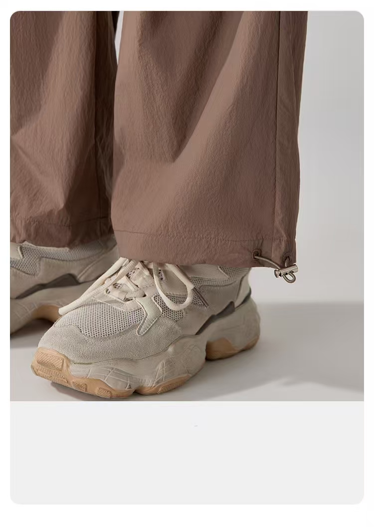 AYK268 New Jogging Pants Spring Summer Lightweight Outdoor Gym Waterproof Sports Pants Pants Yoga Sweatpants Draw Rope Fold Fitness Wear Women