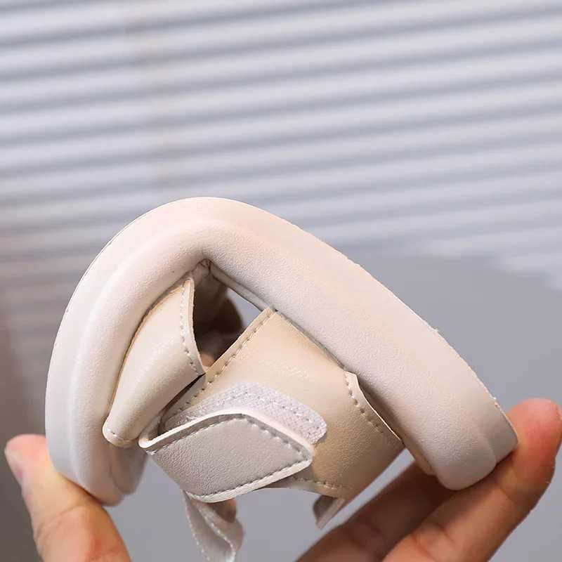 Childrens Simple Fashion Boys Sandals Hook and Loop Girls Cute Casual Shoes Soft Breathable Non Slip Flat Shoes Solid 2024T250315