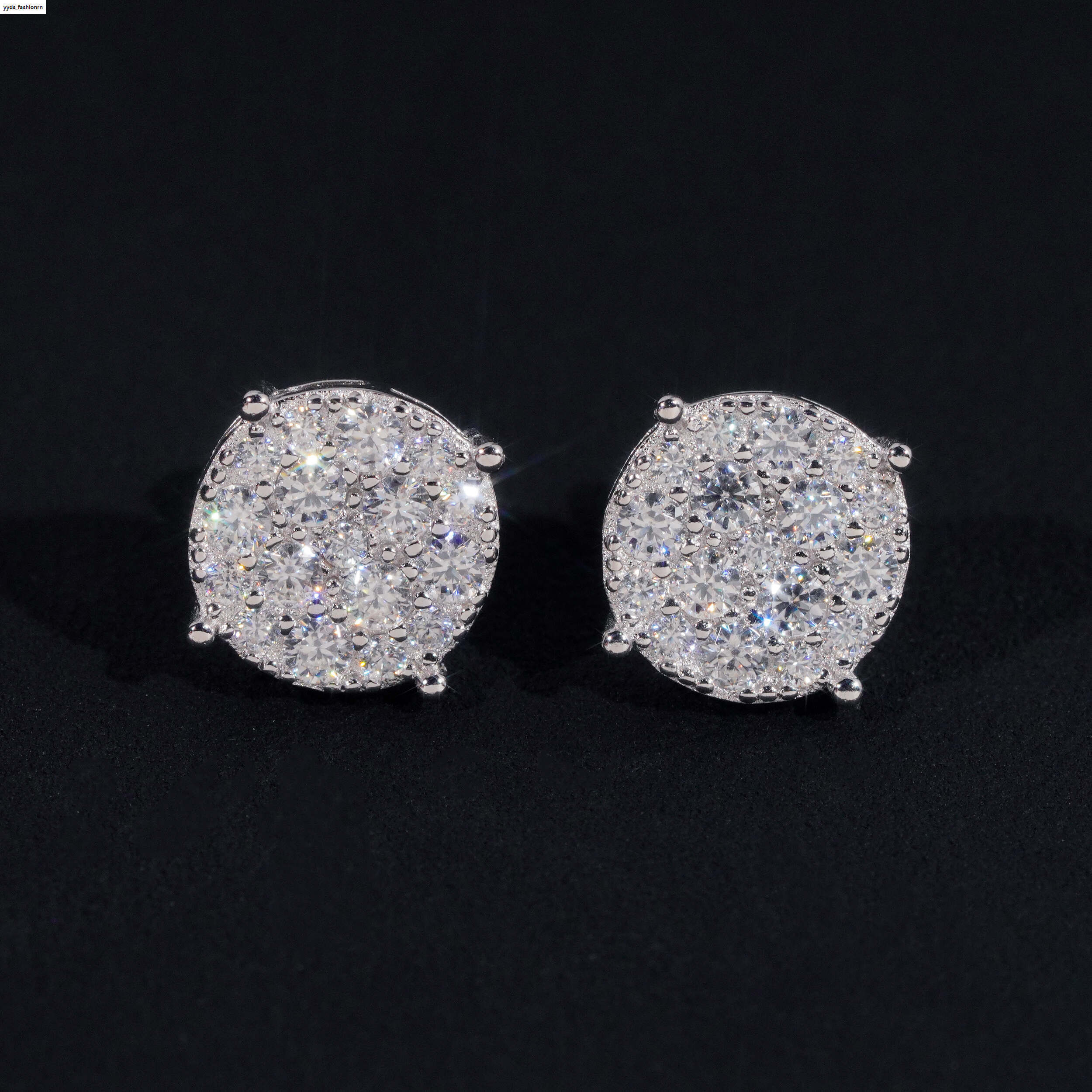 Pass Tester VVS Fully Ear Stud Sterling Sier Men Women 2025 Iced Out Moissanite Dia Earrings