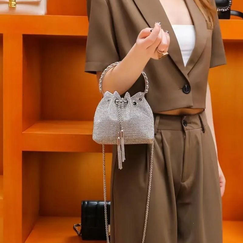 Full Of Rhinestones, Women's 2024 Summer New Trendy Versatile Handbag, Crossbody Chain Bag