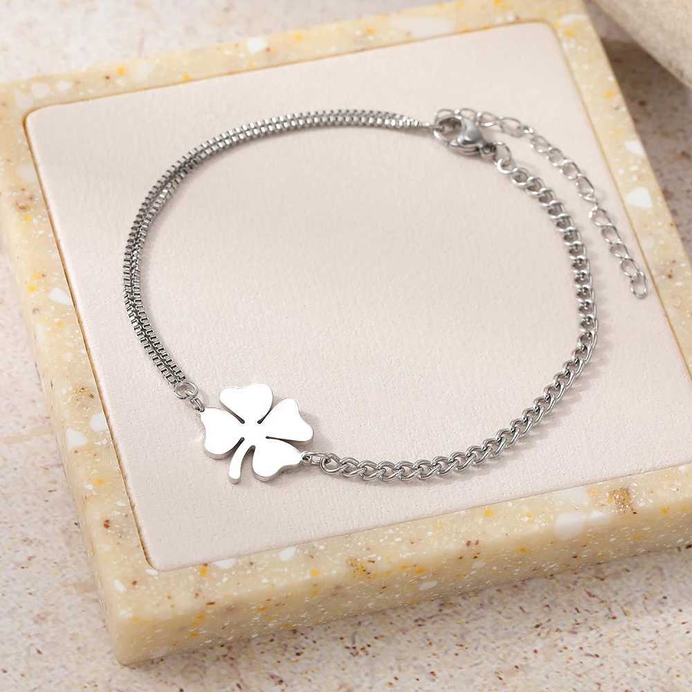 Stainless Steel Bracelet Classic Lucky S Pendant Hip Hop Bracelet Womens Jewelry Non Fading High Quality Daily WearXJ250315
