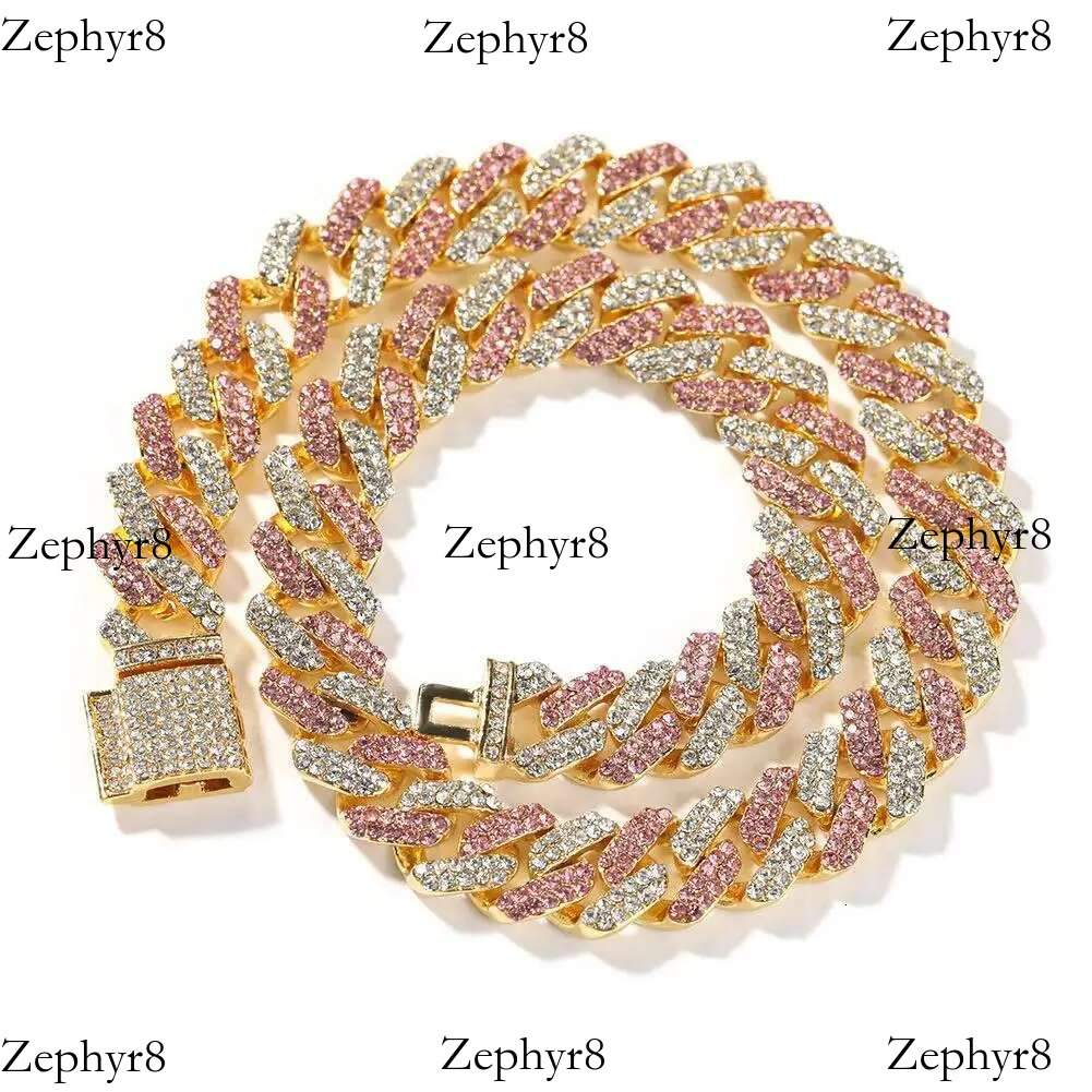 New Cuban chain alloy full dia 13MM hip-hop rap men's cool necklace jewelry