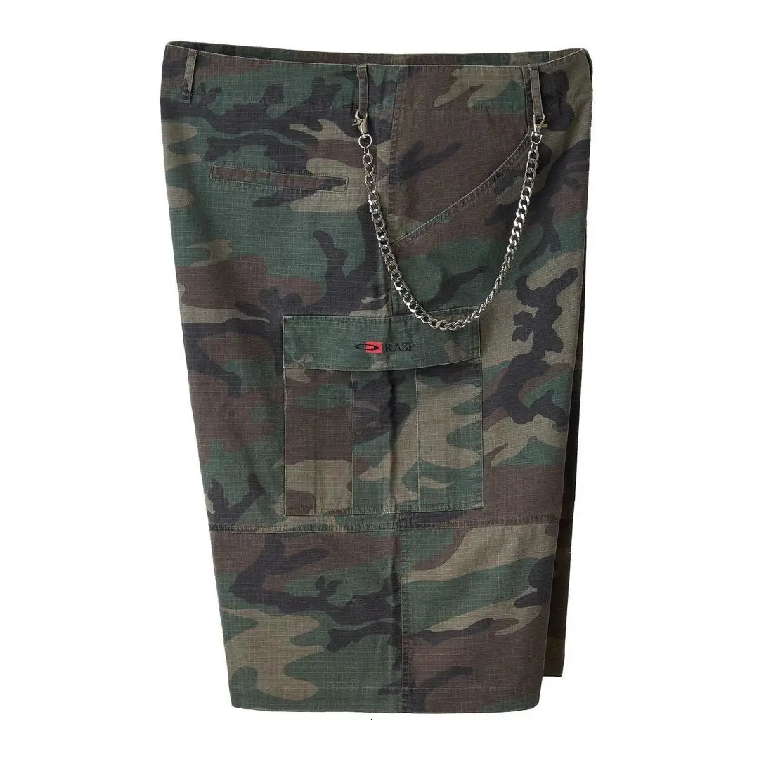Harajuku mens hip-hop Y2k mens clothing fashion camouflage pattern street pants low waist loose gym shorts 250314