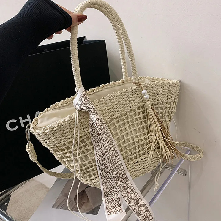 Bag Ladies Beach Woven Summer Tote, Straw Handbags For Summer, Casual Shoulder Crossbody, Handmade Hot Braided Basket Vacation Clutch Tote, , Crossbod