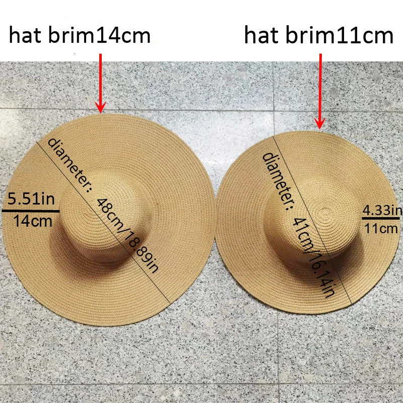 Summer Simple Floppy Sun Hat Womens Wide Brown Beach Hat Girls Seaside Travel Folding Straw Hat Sunscreen UV Protective Womens Hat 250314