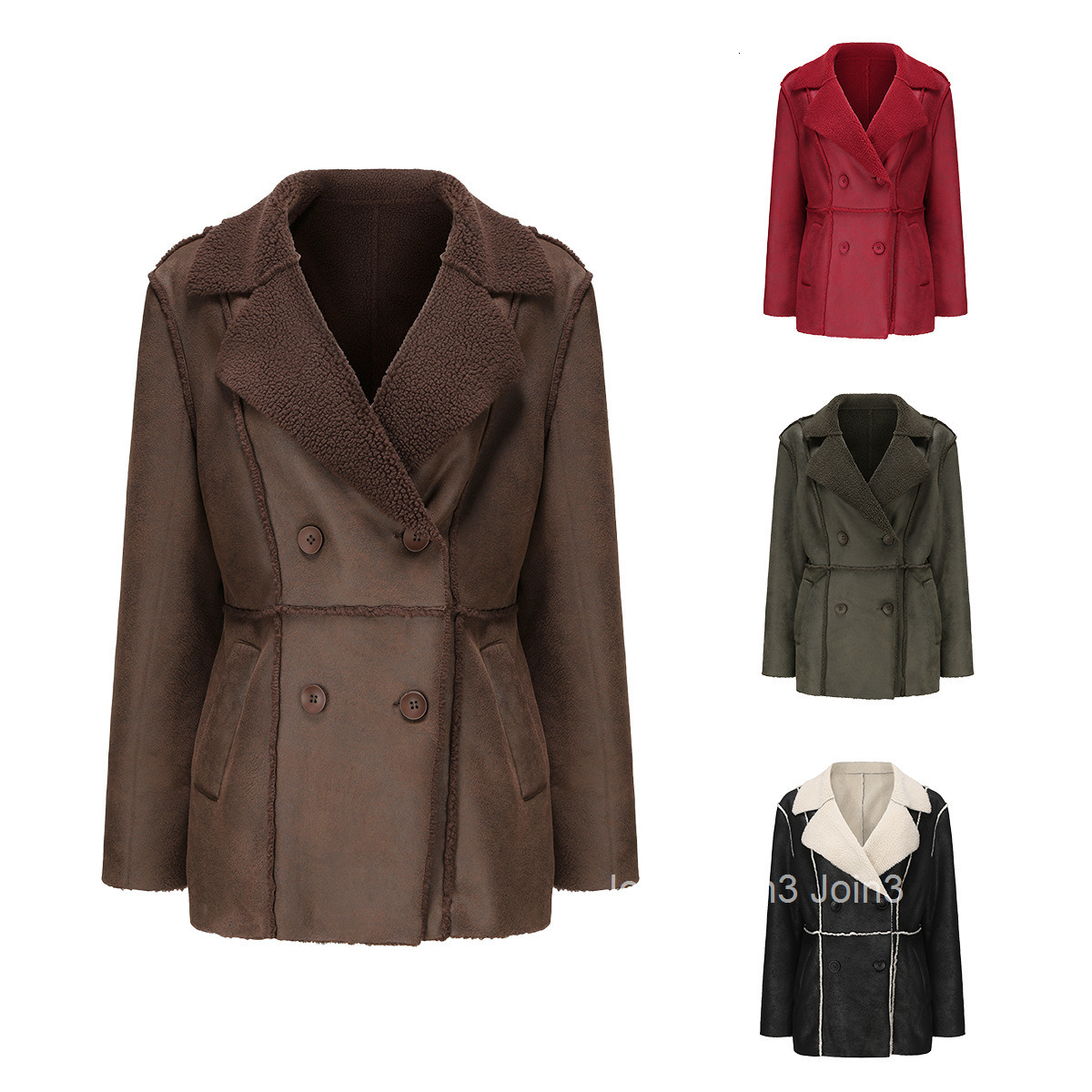 Fashion New Fur Integrated Lapel and Plush Fur Coat for Women in Autumn and Winter Medium Length Coat Suede Coat for Women