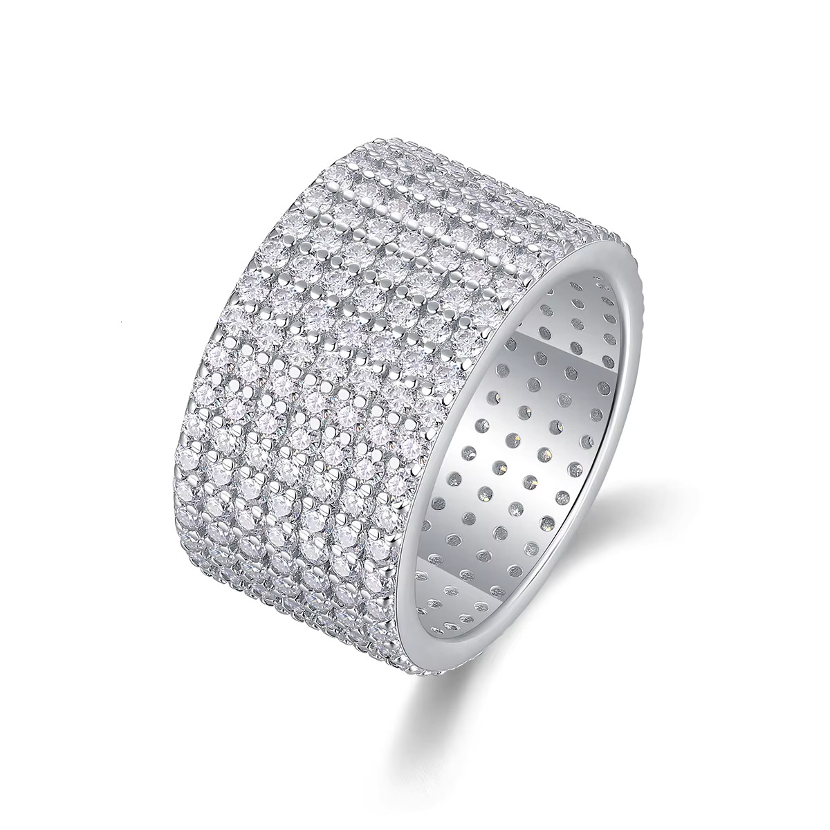 ADODO Jewelry Factory Custom Luxury Hiphop Jewelry 925 Silver VVS Moissanite Diamond Hip Hop Star Ring Iced Out Letter Ring Men