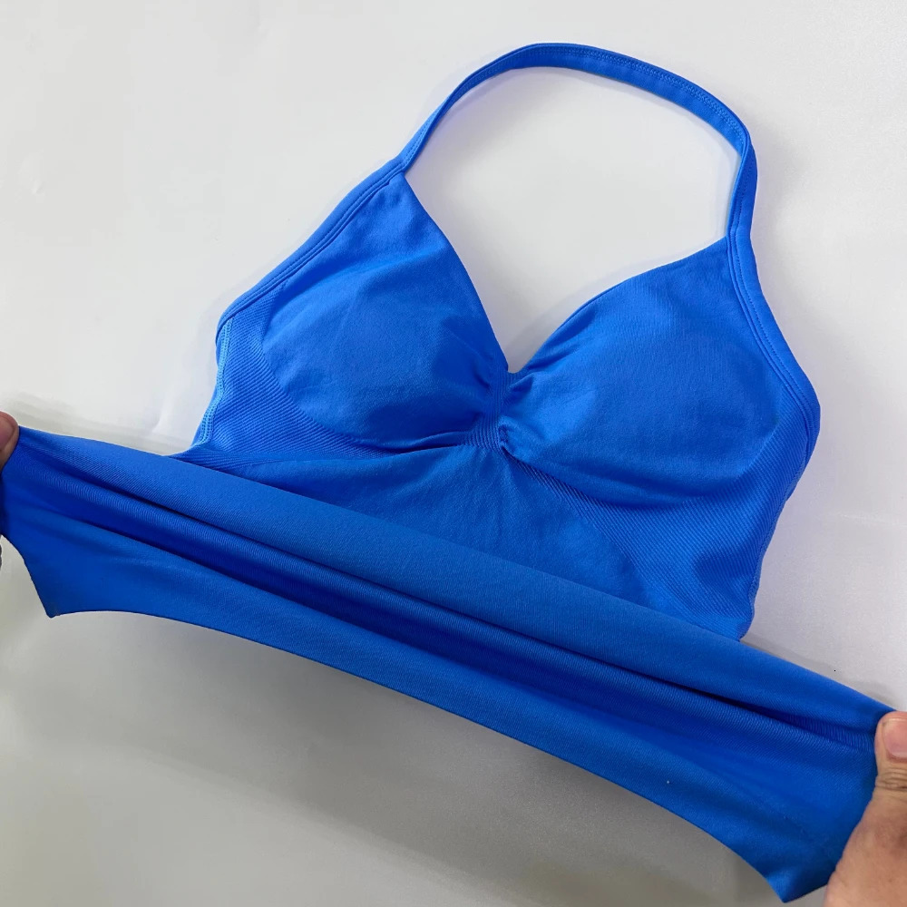 Impact Longline Strappy Gym Top custom backless Clothes womens Scrunch builtin bra with detachable cup yoga vest 250314