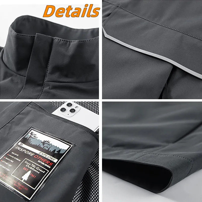 Top Quality Outdoor Professional Reflective Vests Men Summer Multi-pocket Zipper Light Casual Hiking Fishing Cycling Safety Vest 250310