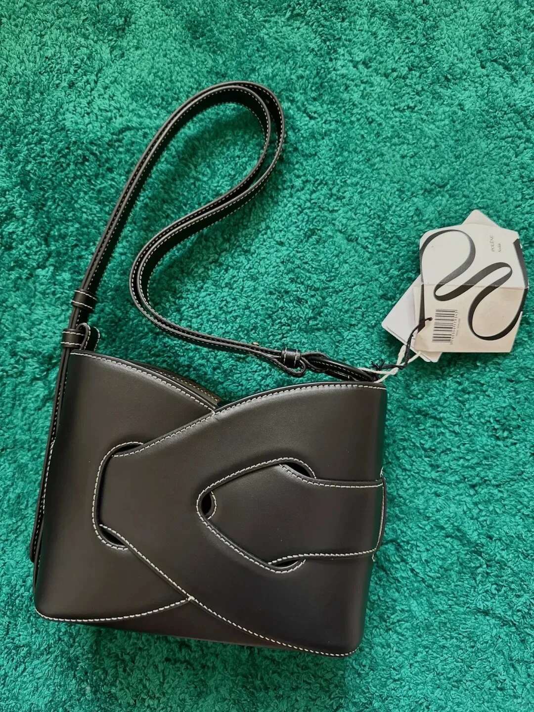 Woven Bucket Bag, Boren Nodde New French Cowhide Geometric Shoulder Crossbody Bag Carteras Y Bolsos De Mujer