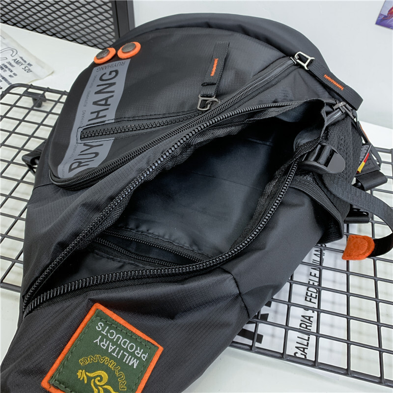 Outdoor high-capacity backpack chest men women, sports crossbody for Japanese and Korean versions, men's travel, fishing gear designer