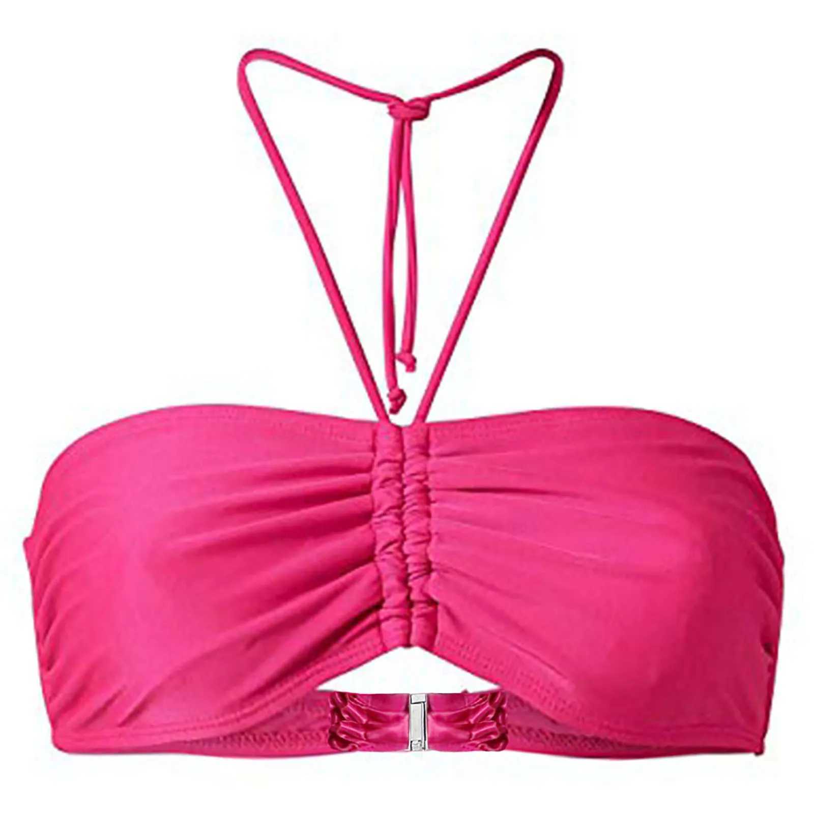 Womens summer bikini top mix and match with solid color bikini Bandeau top swimsuit beach wear swimsuit topXJ250315