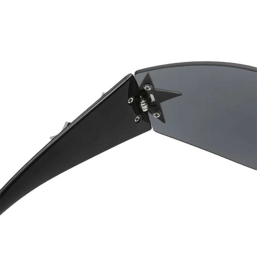 Star Wrround Decorative Large Frame Fashion Sunglasses for Women Y2K Style Cool Summer Party Glasses for Men W250315