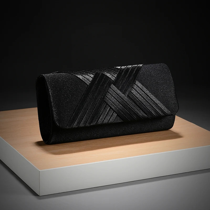 Stripes One-shoulder bag Envelope Evening Clutch Bags hardware shoulder bag women wedding party gift bag 250311