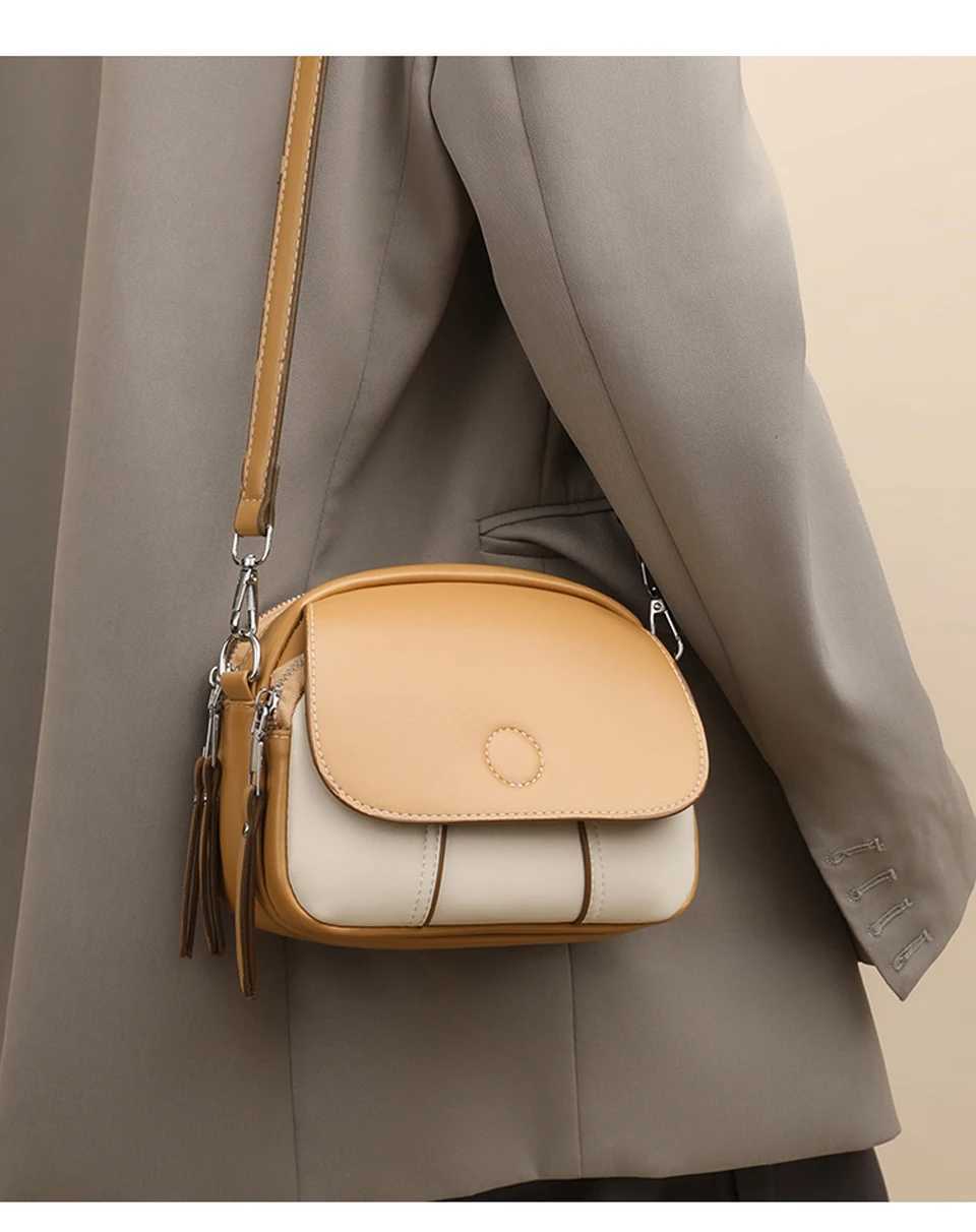 Fashionable and minimalist womens crossbody bag womens small bag casual small round bag single shoulder crossbody bag Y250315