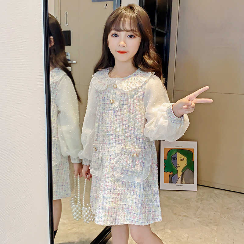 Girl's Dresses Children's clothing, girls' spring dress, 2024 new style, girls' small fragrant style princess dress, big children&