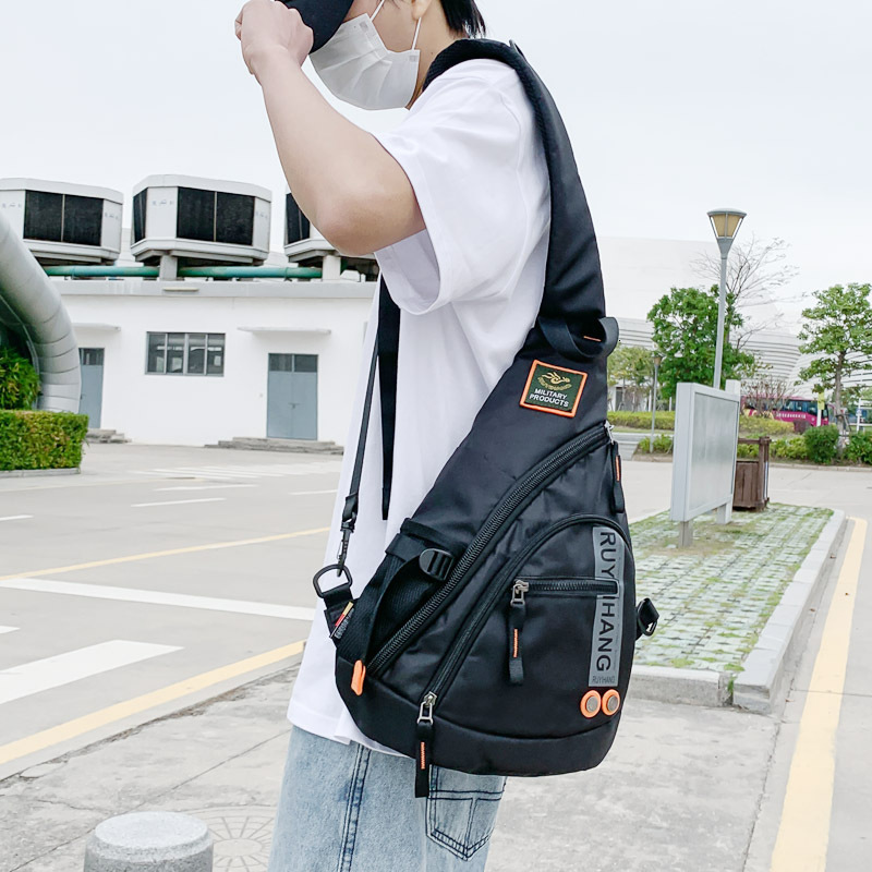 Outdoor high-capacity backpack chest men women, sports crossbody for Japanese and Korean versions, men's travel, fishing gear designer