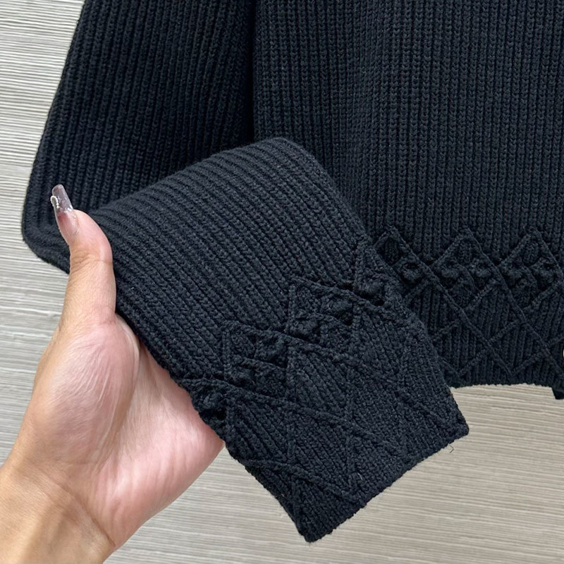 Women's Knit Hollow Out Cardigan Classic O Neck Single-Breasted Long Sleeve Cotton Blend 2Colors Stylish Soft Early Spring Luxury High-Quality De