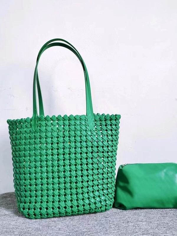 Knitted Shoulder Large Capacity Mother Handmade Woven Women's Bag, 2025 New Bucket Bag