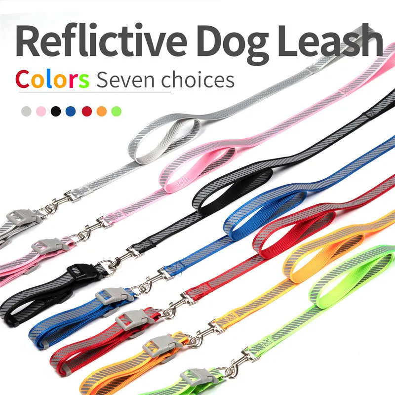 Running Dog Collars Leashes Adjustable Clip-on Durable Rope Outdoor Pet Cats Leash Safety For Night Walking With Lovely Puppy Car Travel Harnesses LL