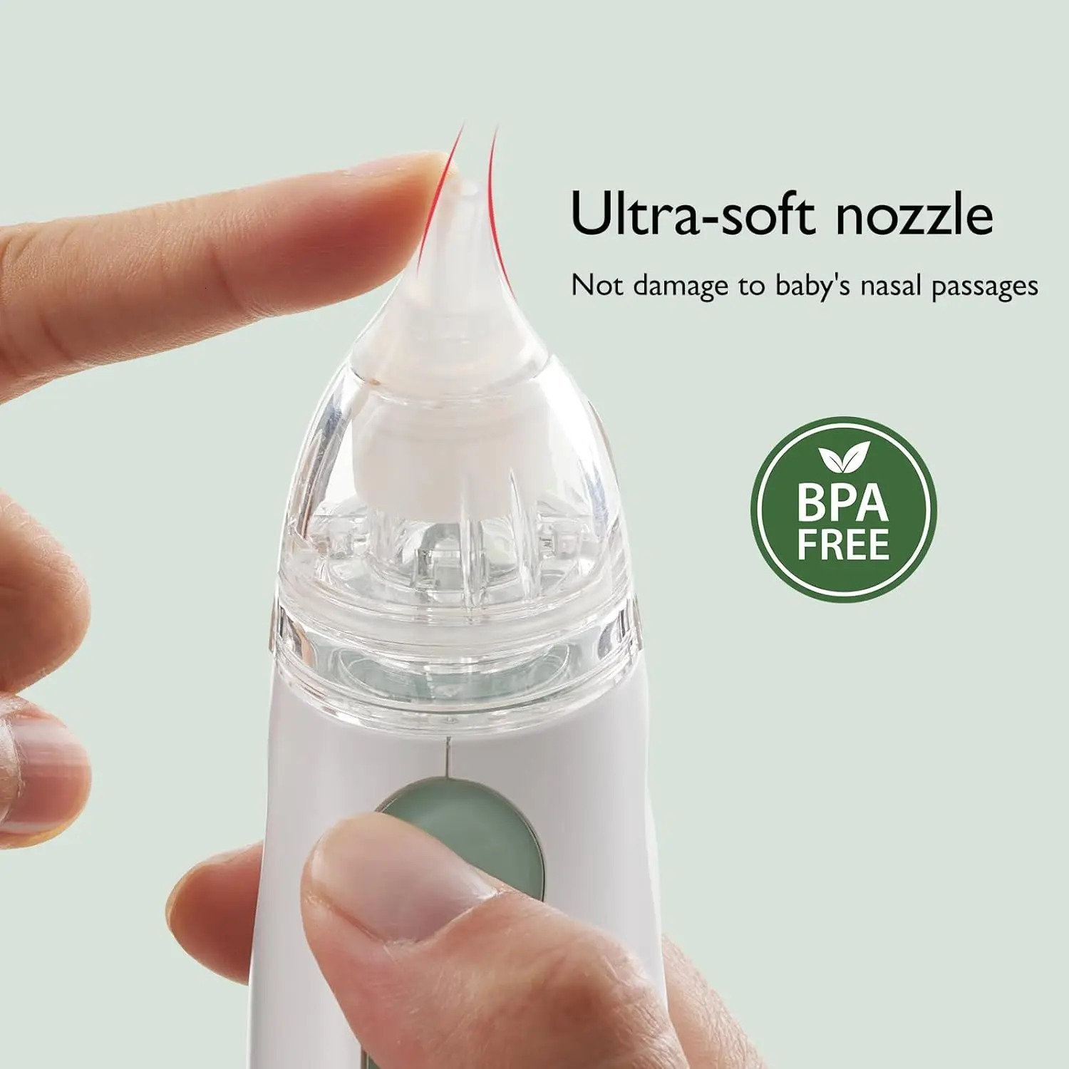 Momcozy Baby Nose Aspirator Strong Suction Electric Portable Baby Nose Sucker Rechargeable with Light and Music 250314