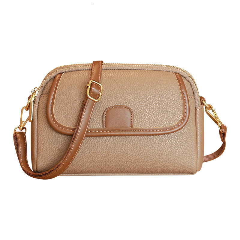 Mobile Phone Women's 2024 New Stylish Wide Strap Premium Texture Single Shoulder Crossbody Small Square Bag
