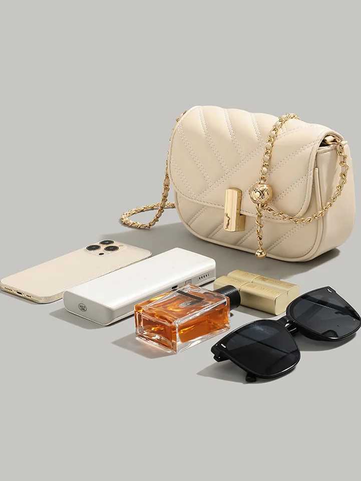 New niche texture embryo chain bags cross body bags bottom bags and mini square bags for women in 2024 Y250315
