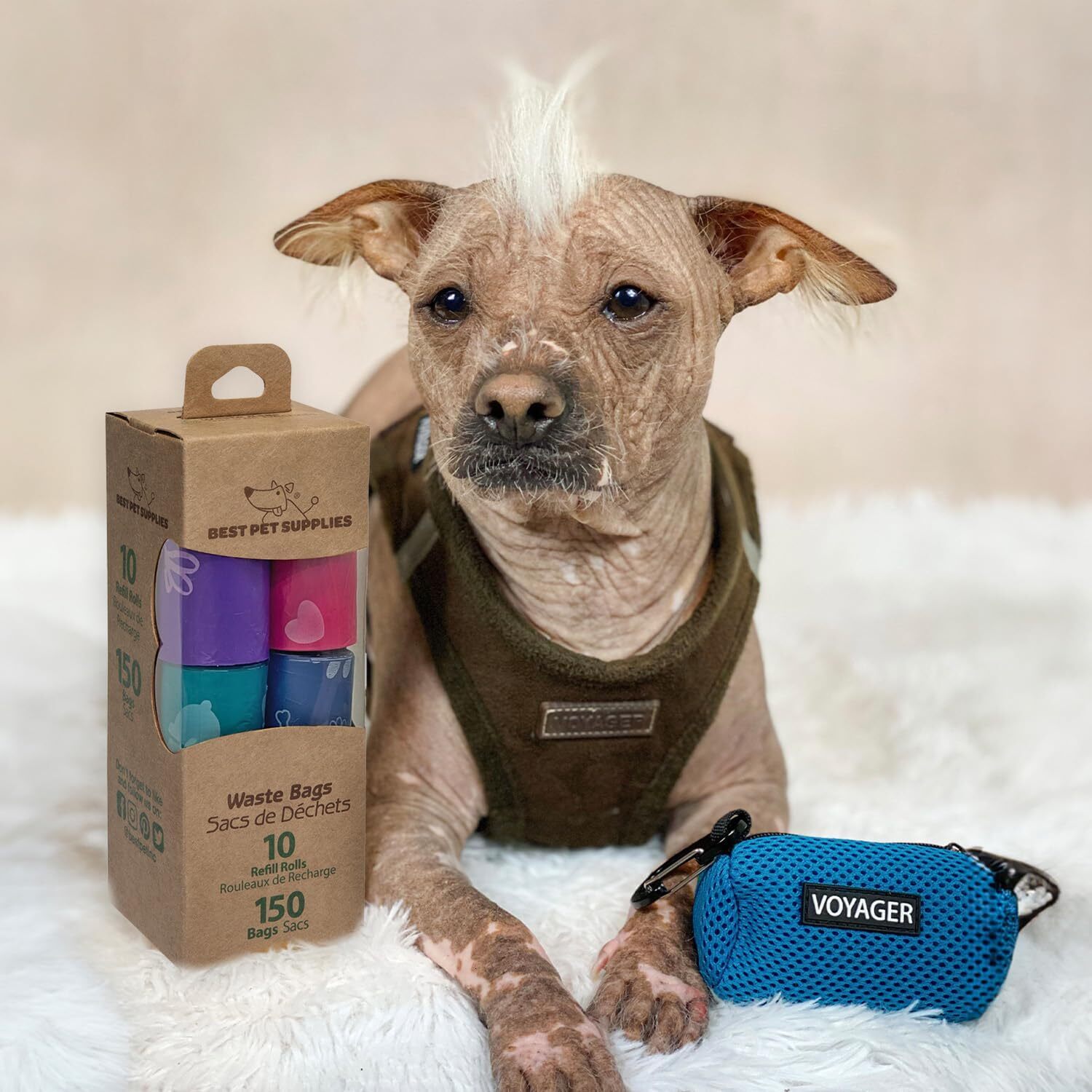 best pet supplies dog manure bag 150 bags refuses to clean suitable for outdoor puppy walking and travel leak proof and tearproof thick plastic variou