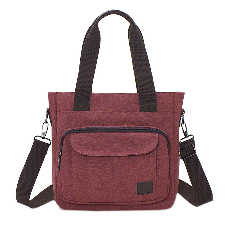 Fashionable backpack and casual canvas women's portable one shoulder crossbody, commuting large capacity multi compartment bag designer bag