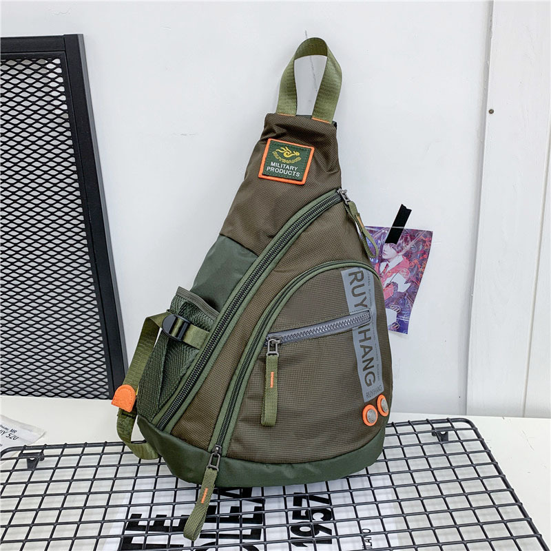 Outdoor high-capacity backpack chest men women, sports crossbody for Japanese and Korean versions, men's travel, fishing gear designer
