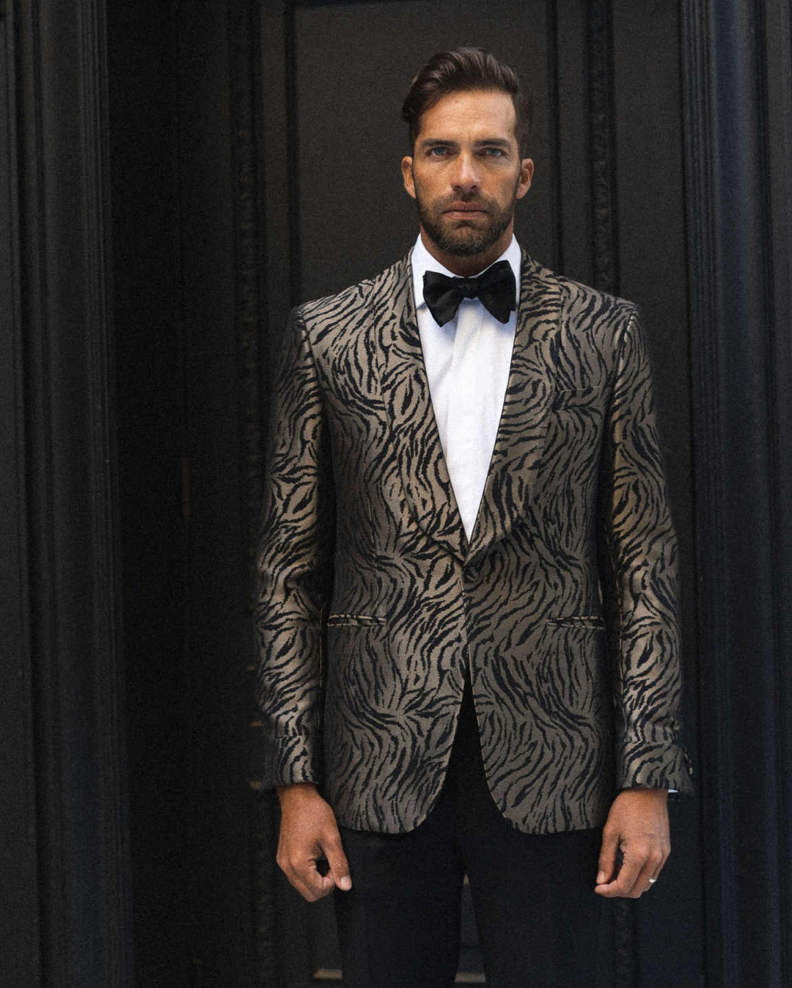 Vintage Wedding Tuxedos Single Breasted Pattern Men Suit Peaked Lapel 1 Piece Set Jacket Groom Business Blazers Customized