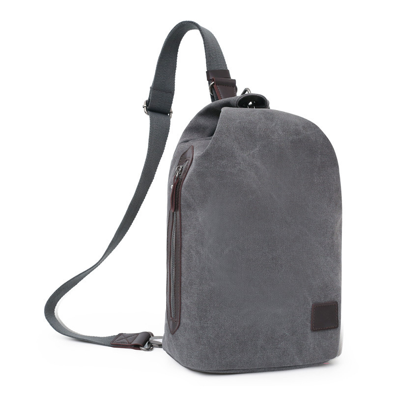 Fashionable backpack crossbody men's sports chest, large capacity casual canvas backpack, trendy multifunctional travel shoulder designer