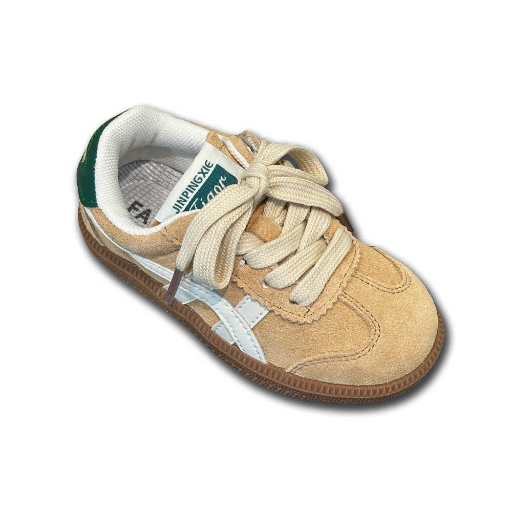 Athletic Outdoor 2025 Autumn New Childrens Training Shoes Mens and Womens Genuine Leather Board Shoes Middle and Large Childrens Casual Student SportY
