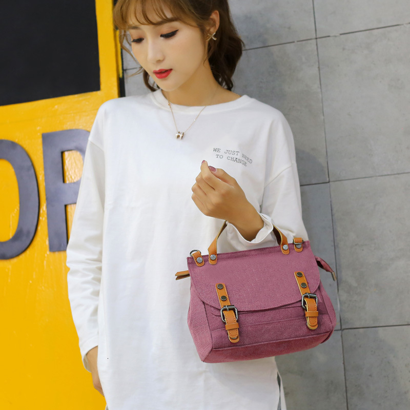 Canvas backpack for women, Korean version versatile casual crossbody, trendy women's fashion handbag, shoulder designer