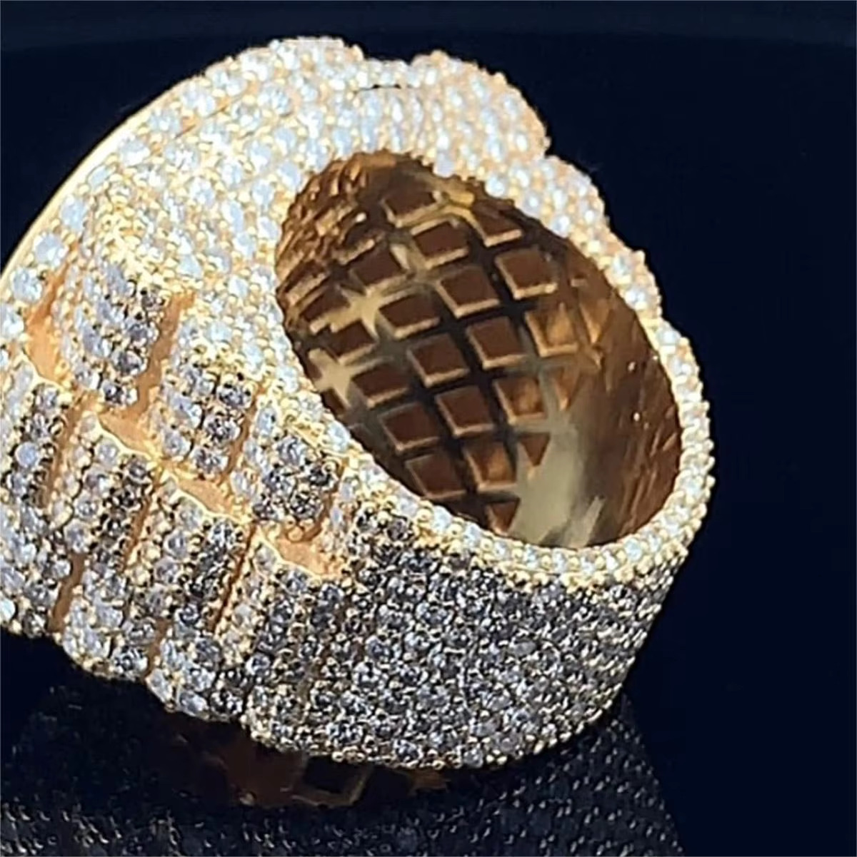 Factory Price Wholesale Custom 925 Silver Jewelry Hip Hop Iced Out Moissanite Rings
