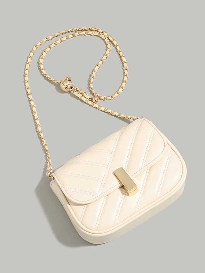 New niche texture embryo chain bags cross body bags bottom bags and mini square bags for women in 2024 Y250315