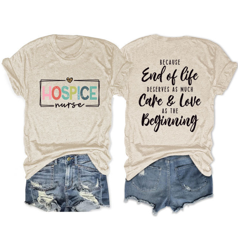 Double Sided Printed Casual Short Sleeves Because The End Of Life Desires Round Neck T-Shirt
