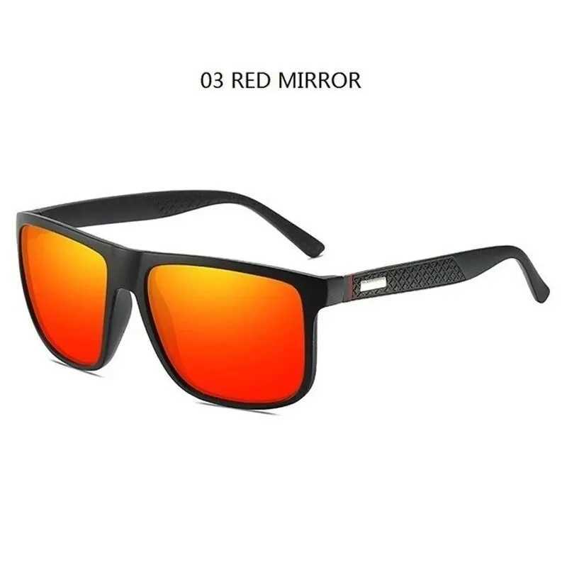 Fashionable retro square polarized sunglasses for men and women luxury brand designers for men sunglasses for driving fishing UV400 glasses for men W2